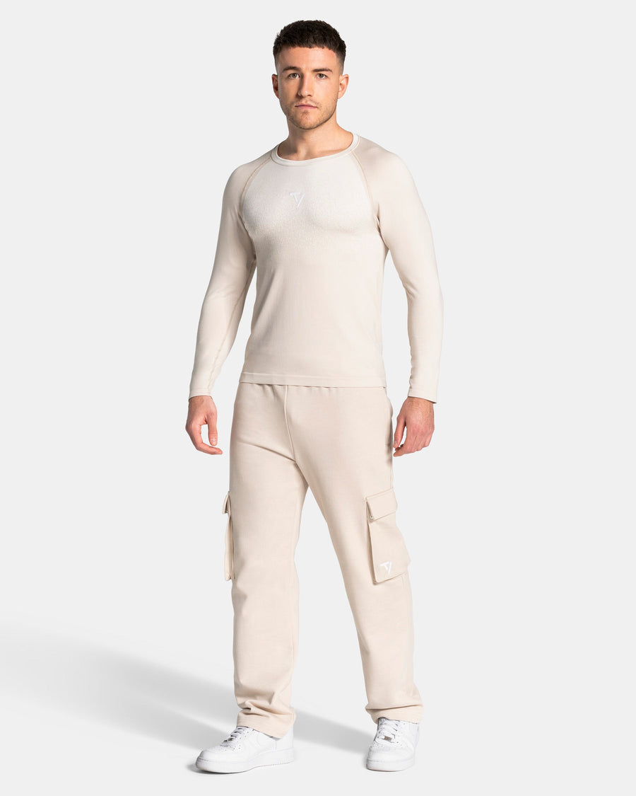 Haut à manches longues sans coutures Lift « Cream »