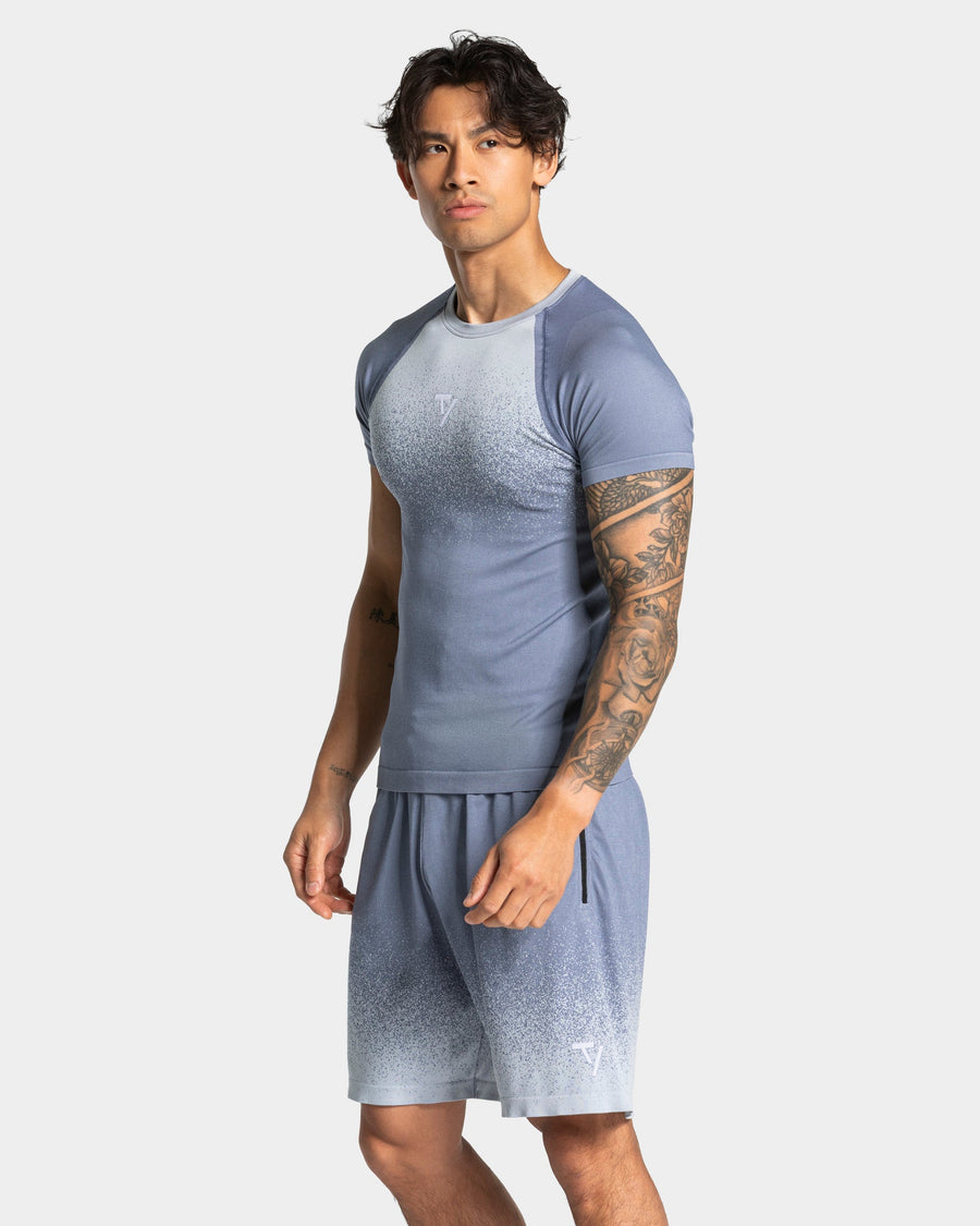 T-shirt sans coutures Lift « Bleu acier »