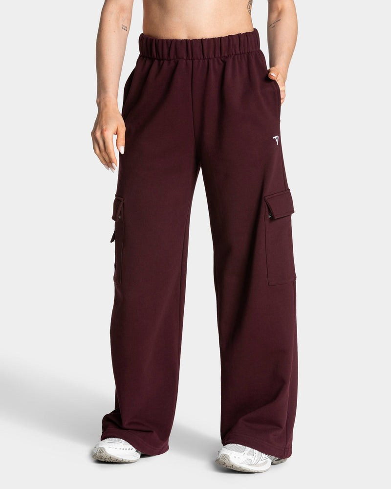Pantalon de jogging cargo jambe large Lift « Merlot »