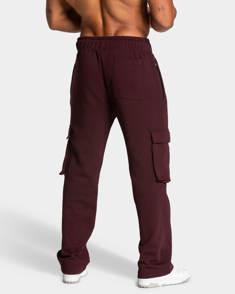 Pantalon de jogging cargo jambe large Lift « Merlot »