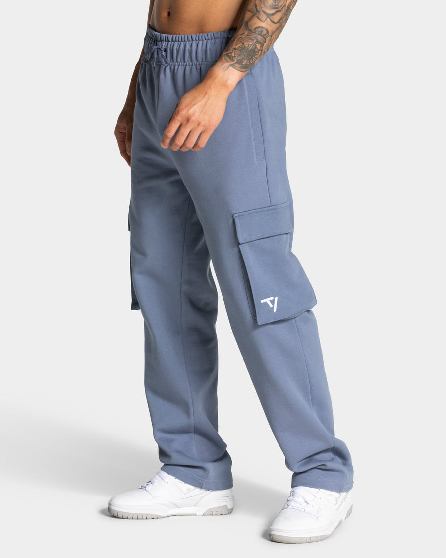 Pantalon de jogging cargo jambe large Lift « Bleu acier »