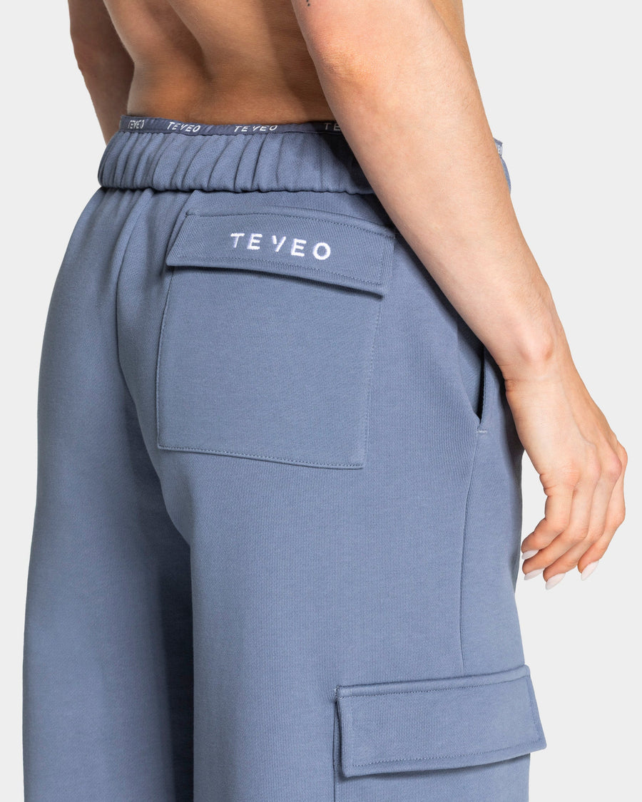 Pantalon de jogging cargo jambe large Lift « Bleu acier »