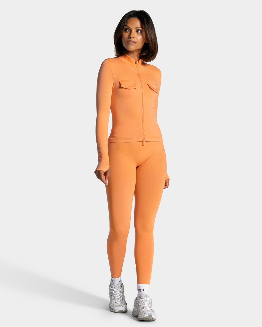 Veste de sport cargo zippée Lift « Abricot »