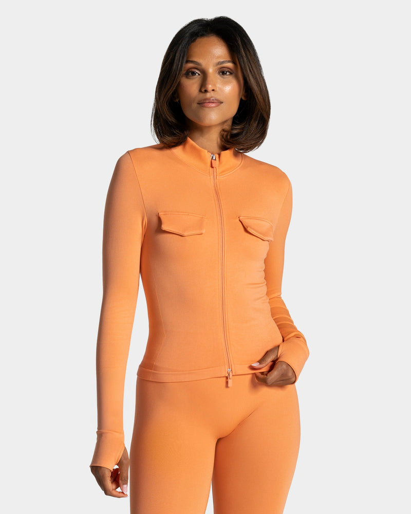 Veste de sport cargo zippée Lift « Abricot »