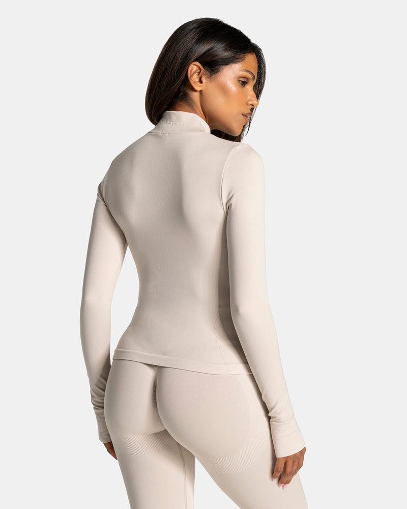 Veste de sport cargo zippée Lift « Cream »