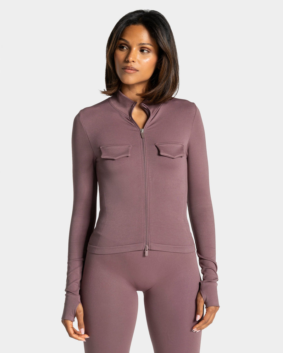 Veste de sport cargo zippée Lift « Mauve »