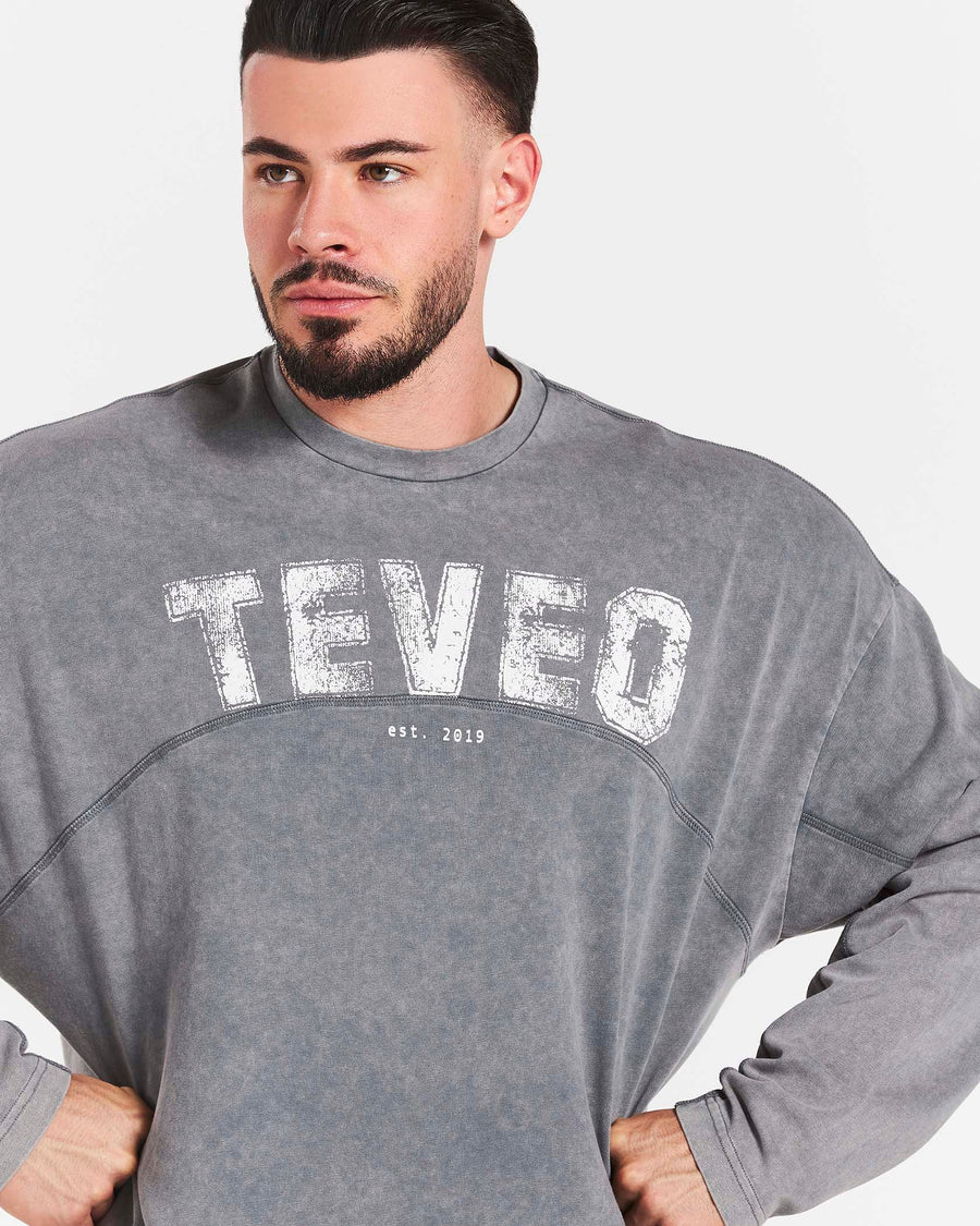 Haut à manches longues oversize Legacy Lifting « Acid Grey »