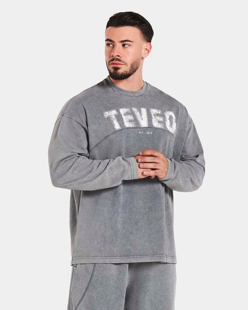 Haut à manches longues oversize Legacy Lifting « Acid Grey »