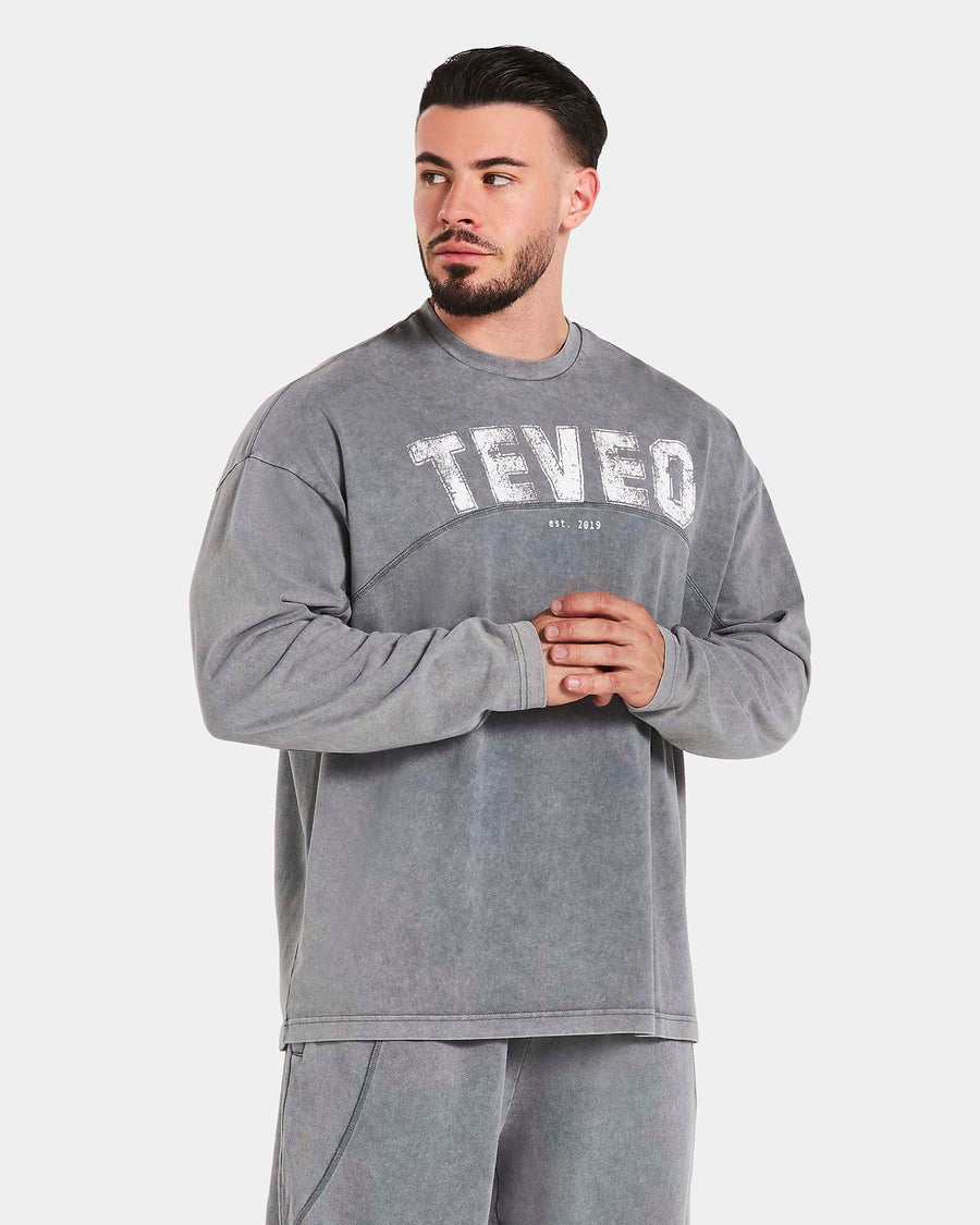 Haut à manches longues oversize Legacy Lifting « Acid Grey »
