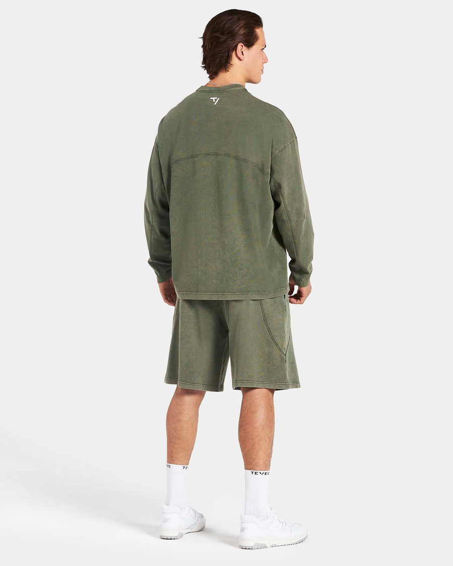 Haut à manches longues oversize Legacy Lifting « Kaki Acid »