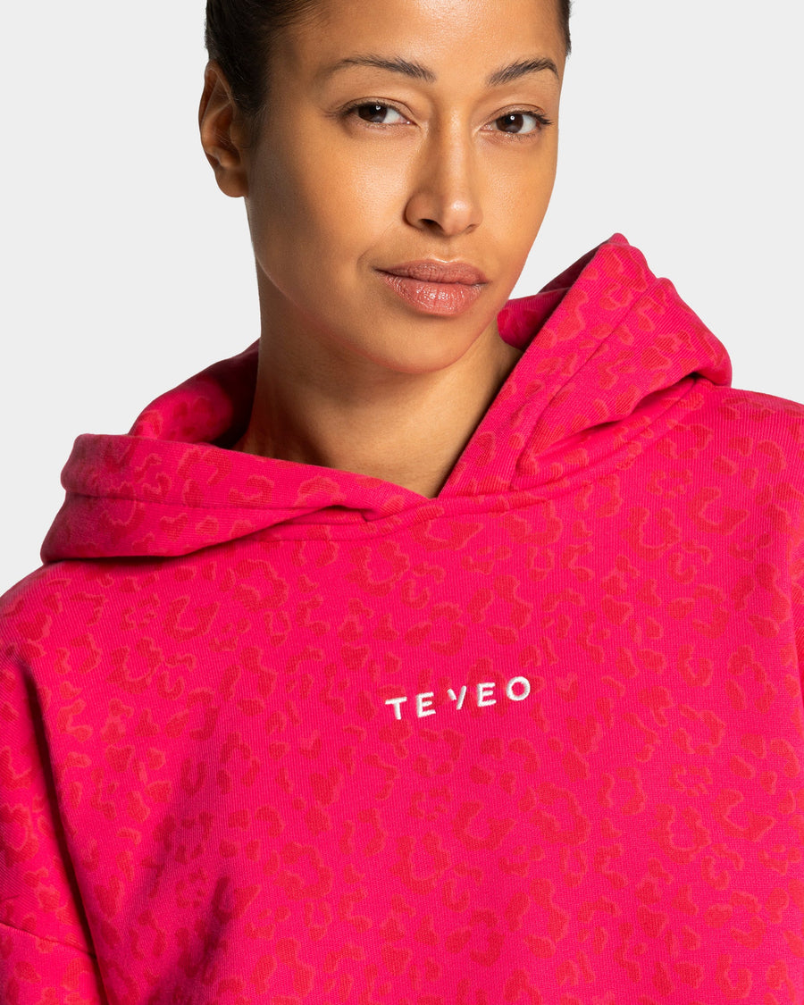 Sweat à capuche Contrastline « Léopard Berry »