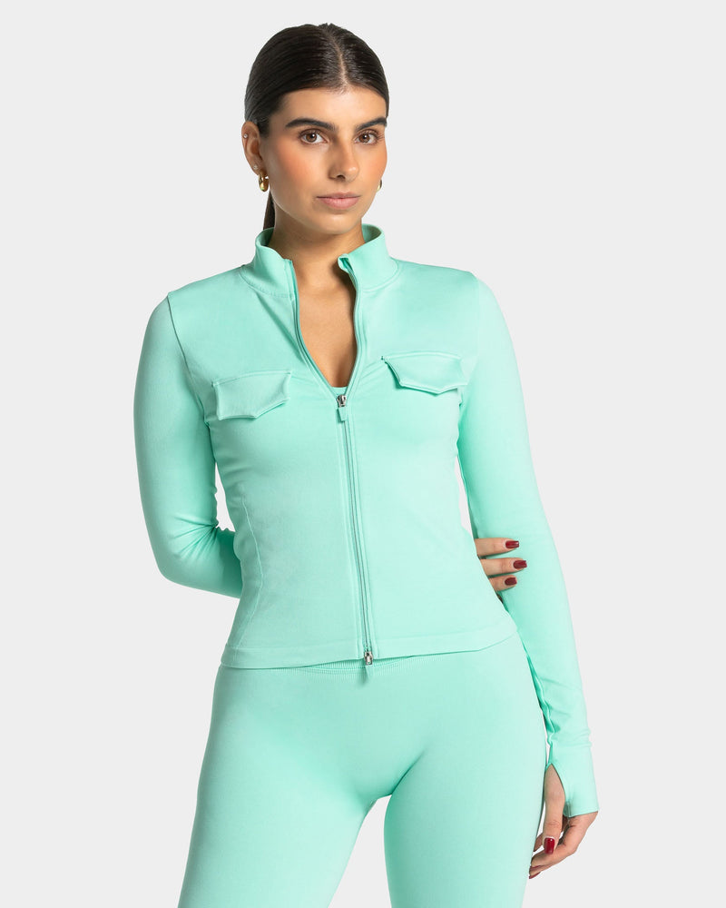 Veste de sport zippée cargo Lift « menthe »