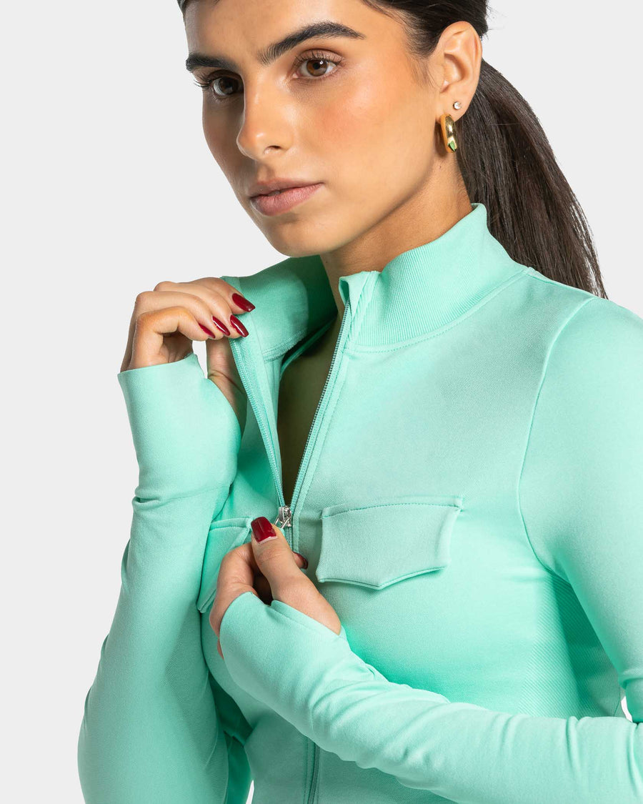 Veste de sport zippée cargo Lift « menthe »