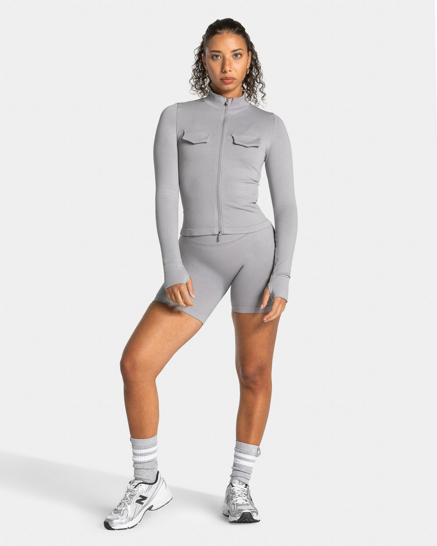Veste de sport zippée cargo Lift « gris clair »