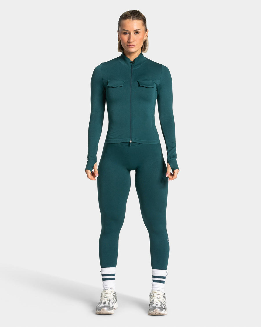 Veste de sport zippée cargo Lift « bleu sarcelle »