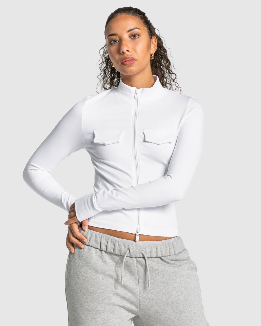 Veste de sport zippée cargo Lift « blanc »