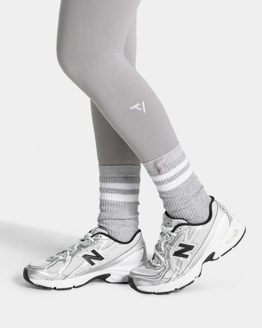 Chaussettes XXL Lift (2 paires) « gris clair/blanc »