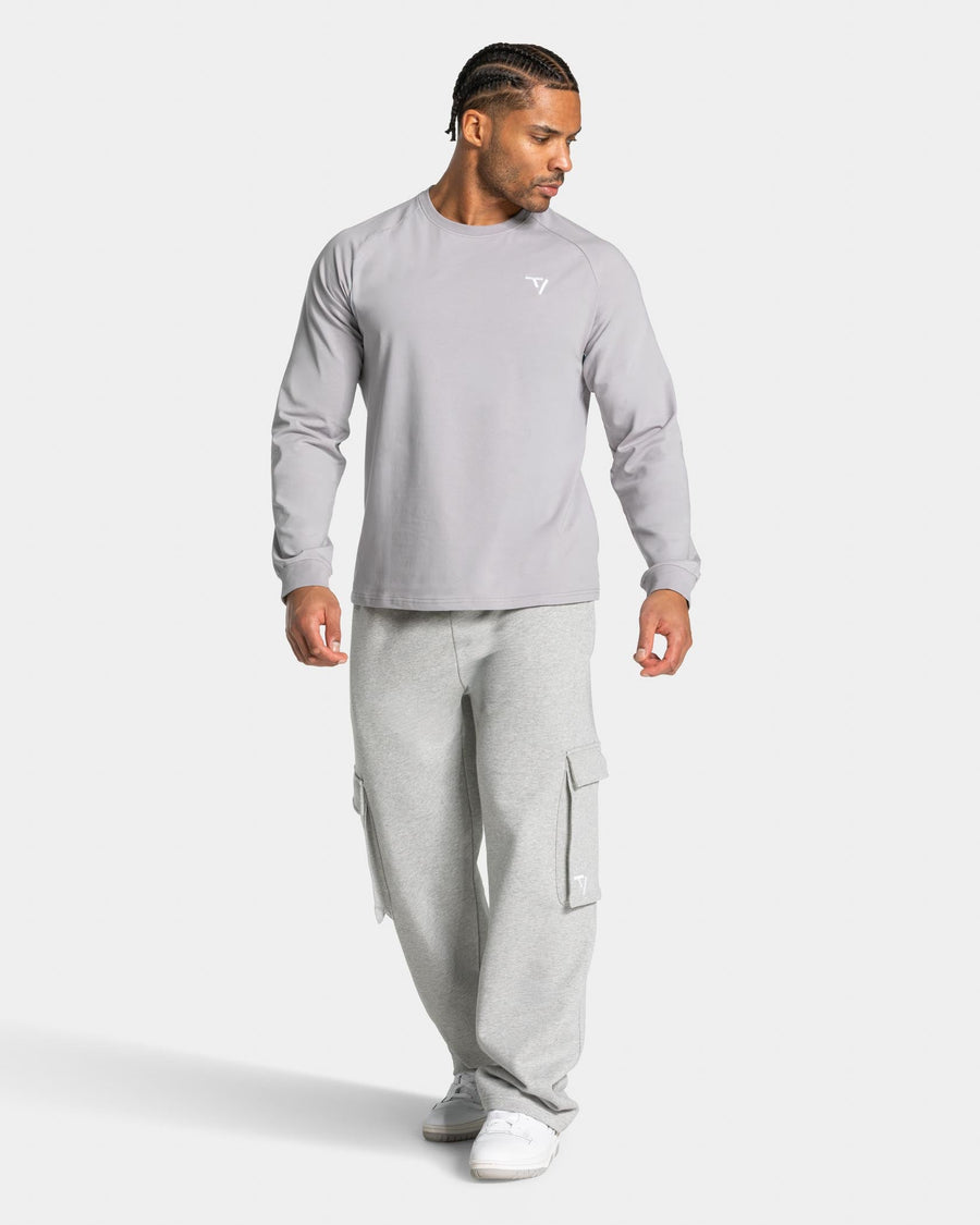 Pantalon de jogging cargo Wide Leg Lift « gris clair chiné »