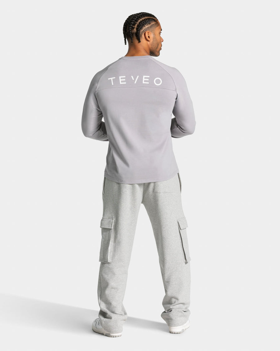 Pantalon de jogging cargo Wide Leg Lift « gris clair chiné »