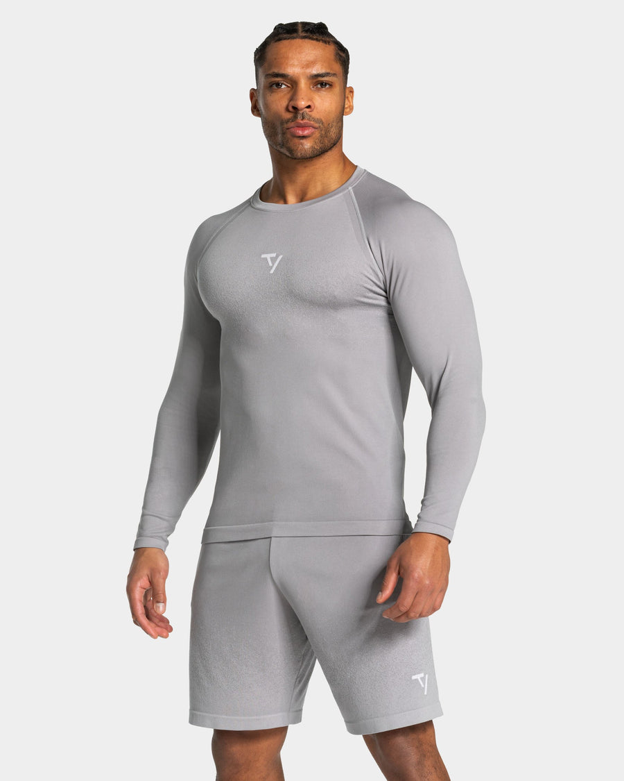 Haut à manches longues Seamless Lift « gris clair »