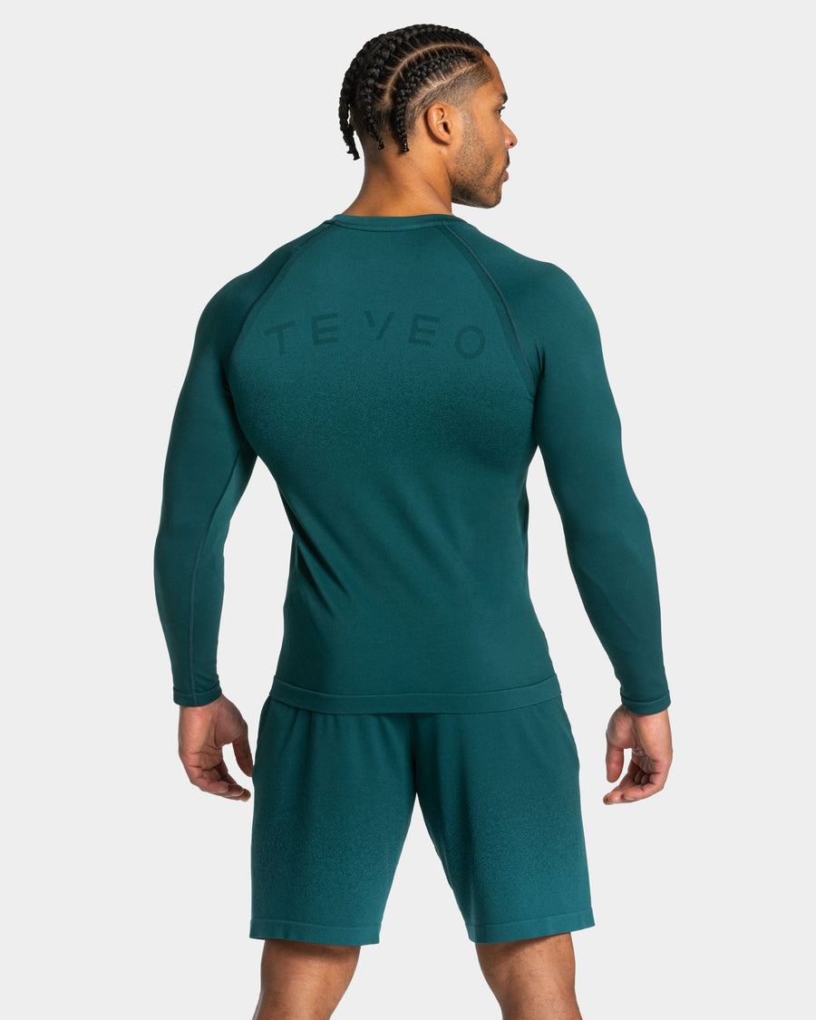 Haut à manches longues Seamless Lift « bleu sarcelle »