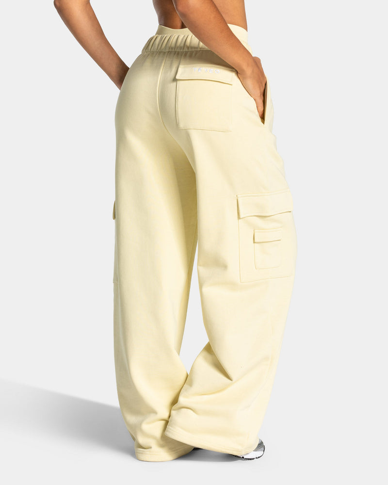 Pantalon de jogging cargo Wide Leg Lift « Butter Yellow »