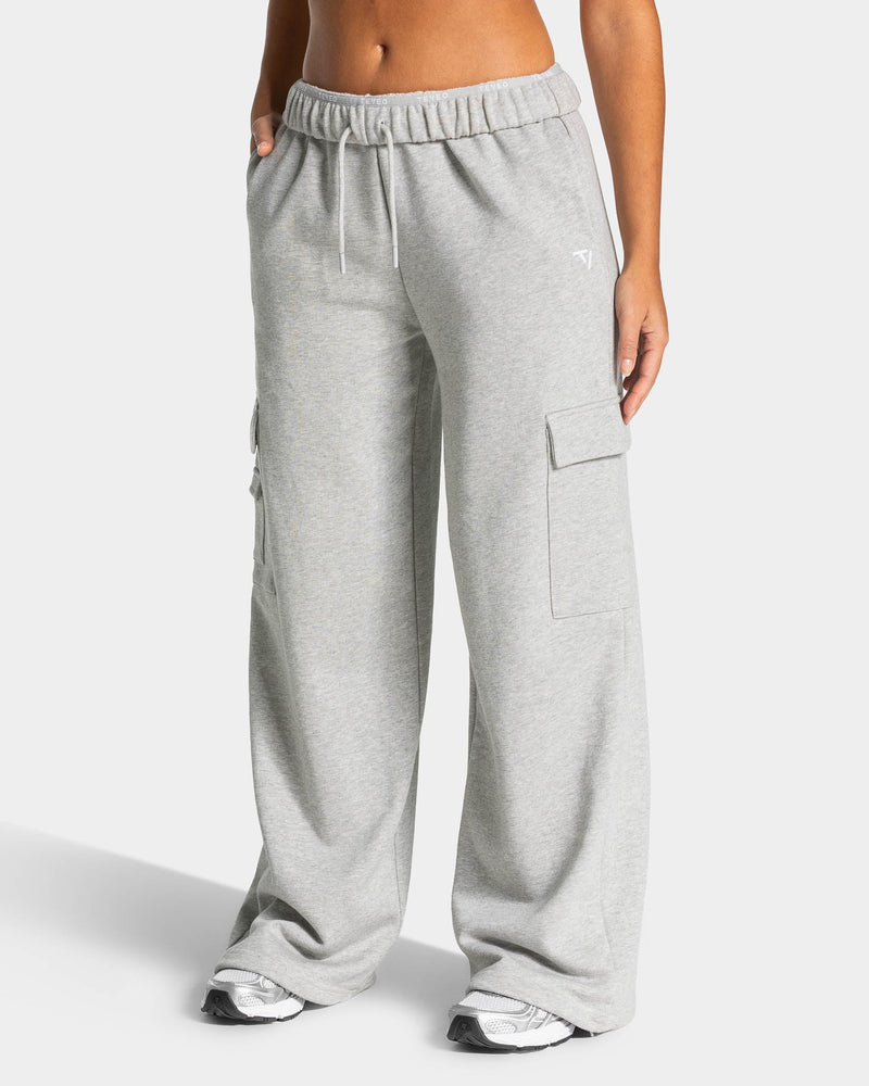 Pantalon de jogging cargo Wide Leg Lift « gris clair chiné »