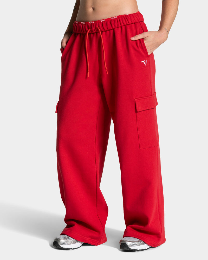 Pantalon de jogging cargo Wide Leg Lift « Chili »