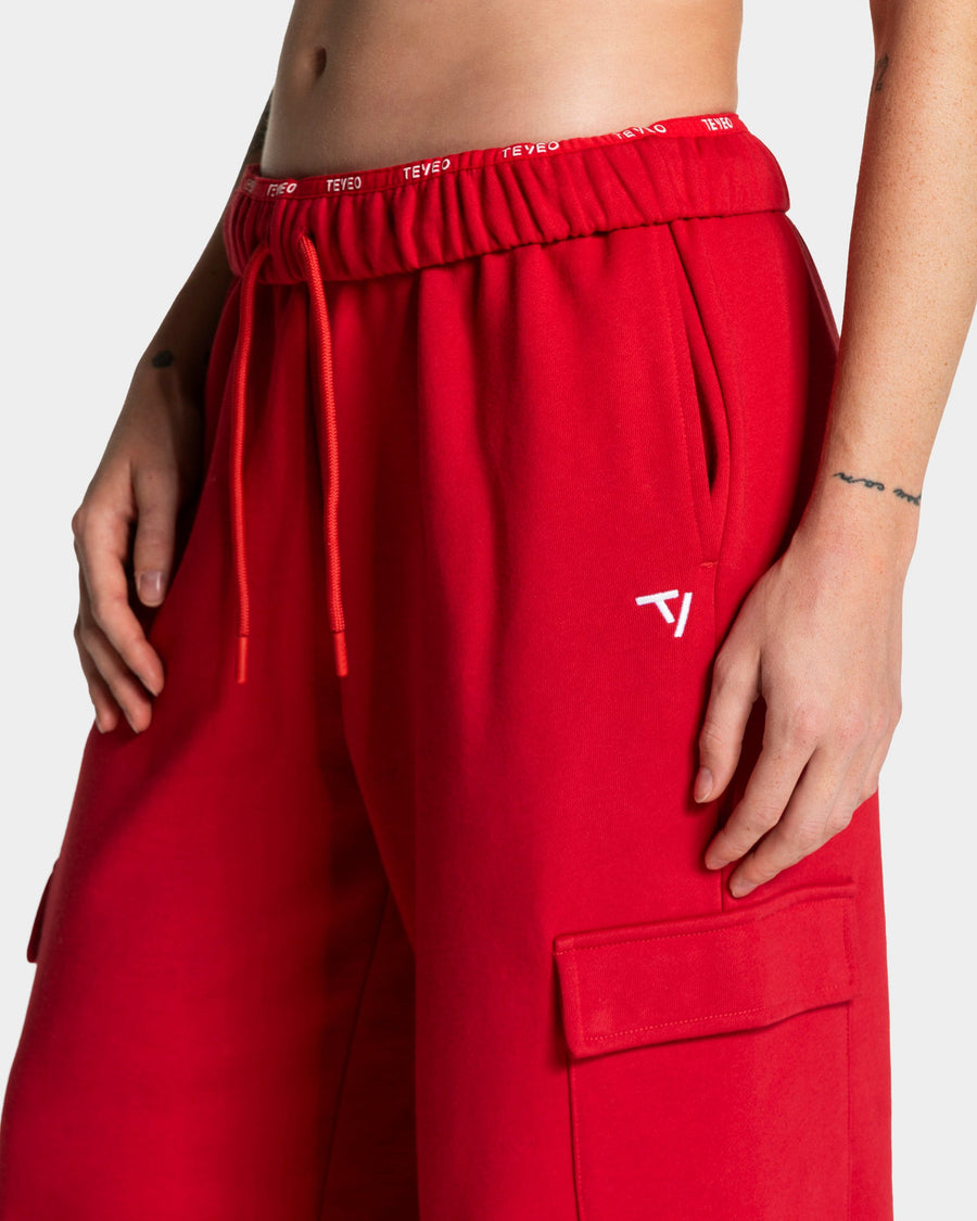 Pantalon de jogging cargo Wide Leg Lift « Chili »
