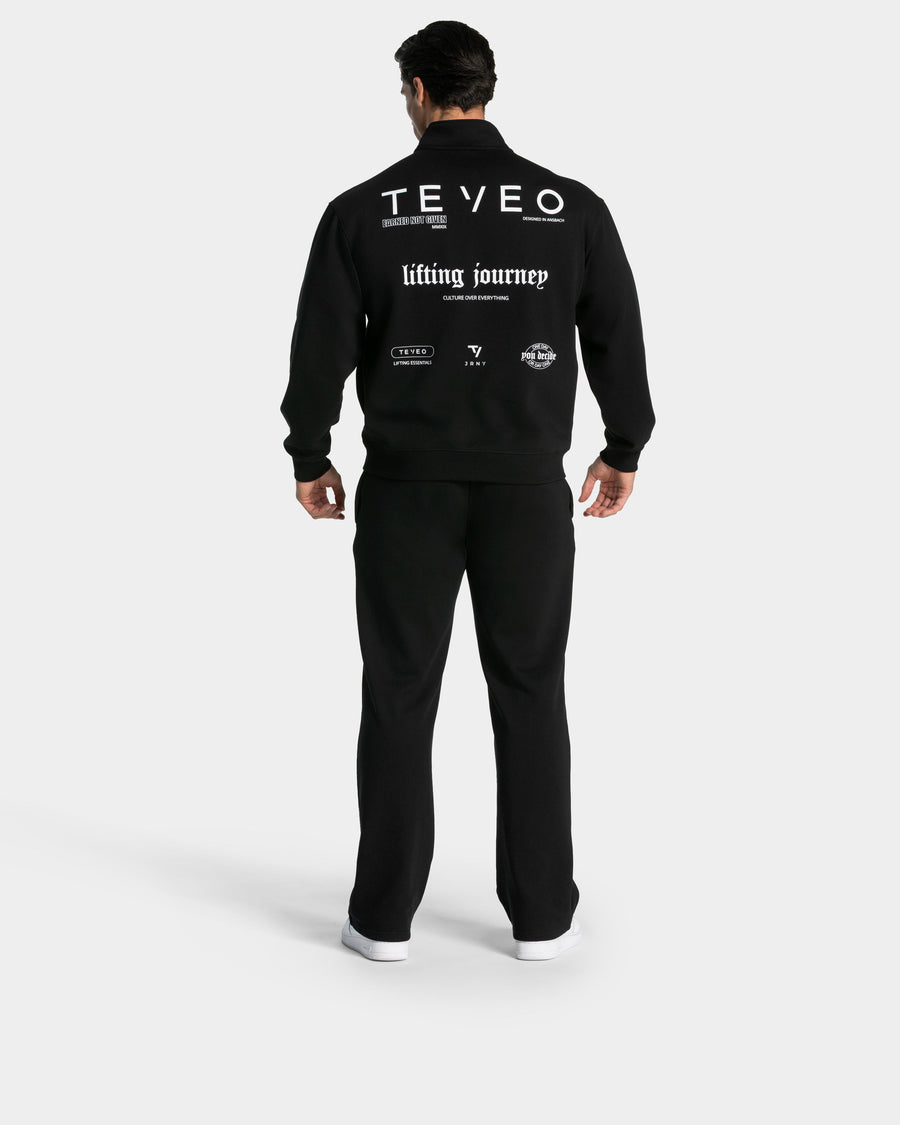 Sweat-shirt demi-zippé Lifting Journey « noir »