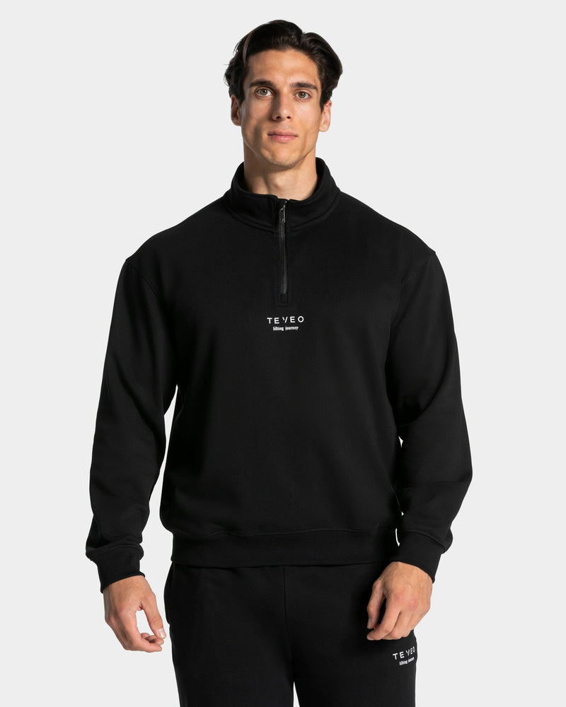 Sweat-shirt demi-zippé Lifting Journey « noir »