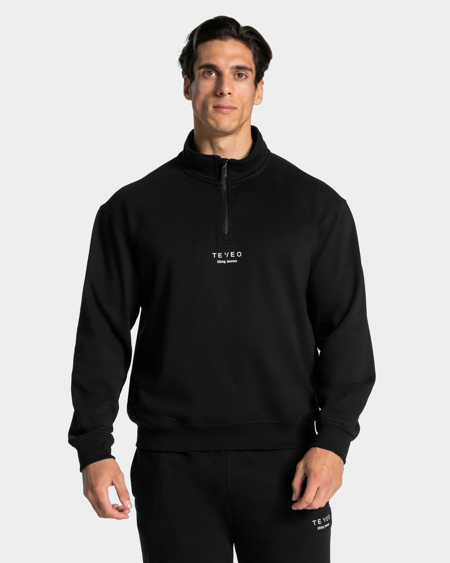 Sweat-shirt demi-zippé Lifting Journey « noir »