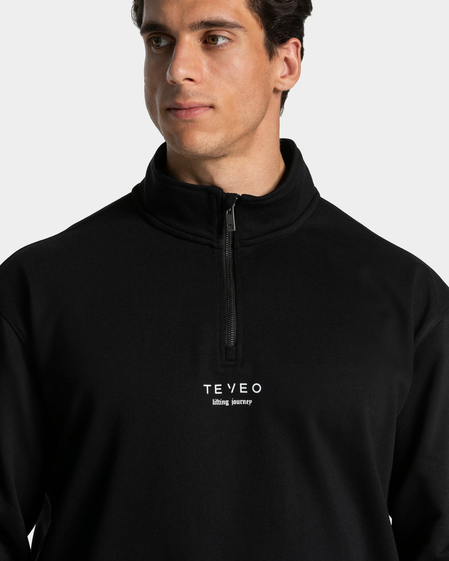 Sweat-shirt demi-zippé Lifting Journey « noir »