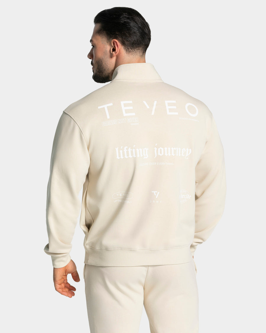 Sweat-shirt demi-zippé Lifting Journey « Cream »