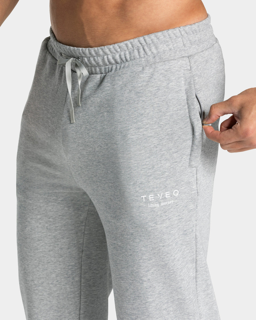 Pantalon de jogging Straight Leg Lifting Journey « gris clair chiné »