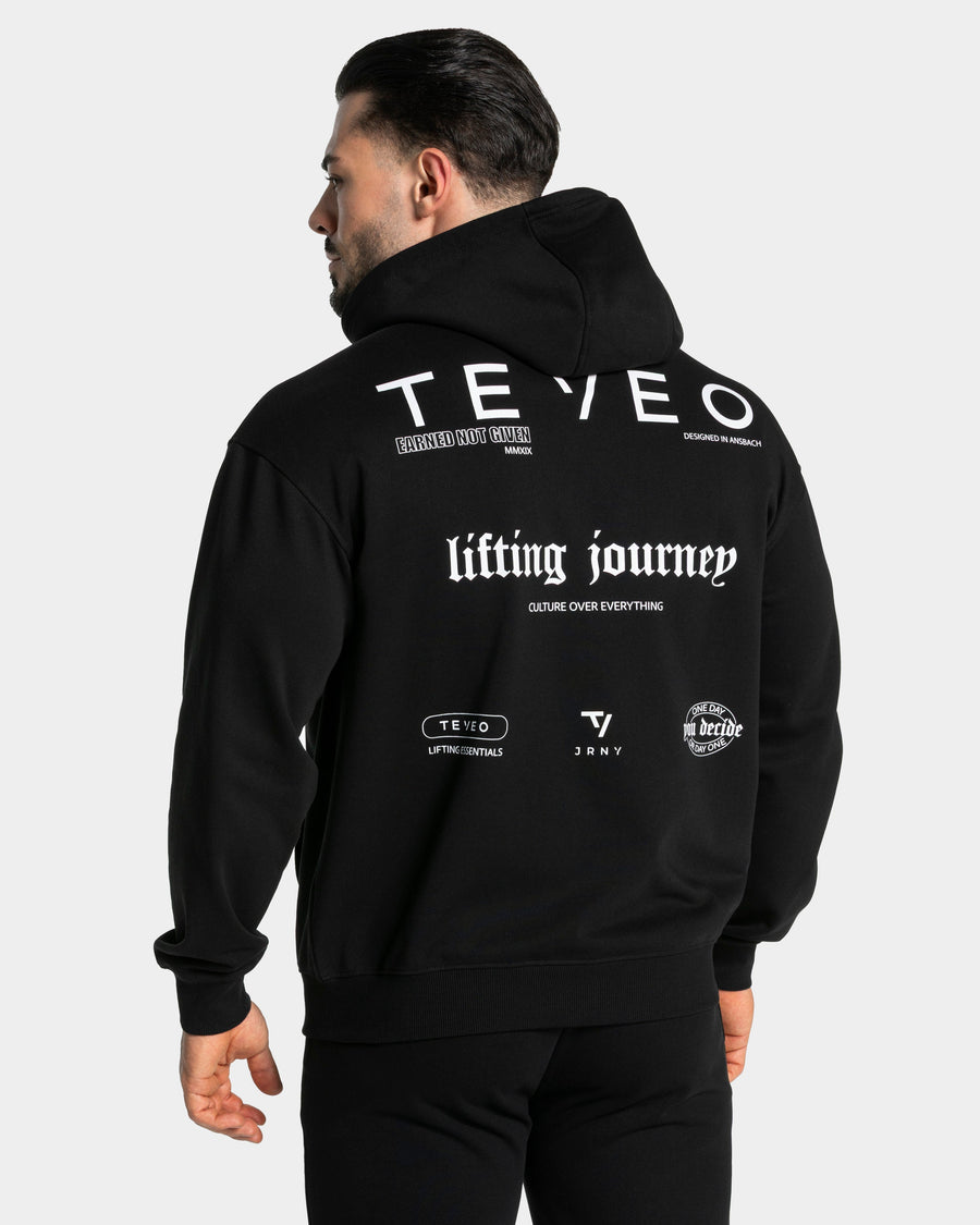 Sweat à capuche zippé Lifting Journey « noir »