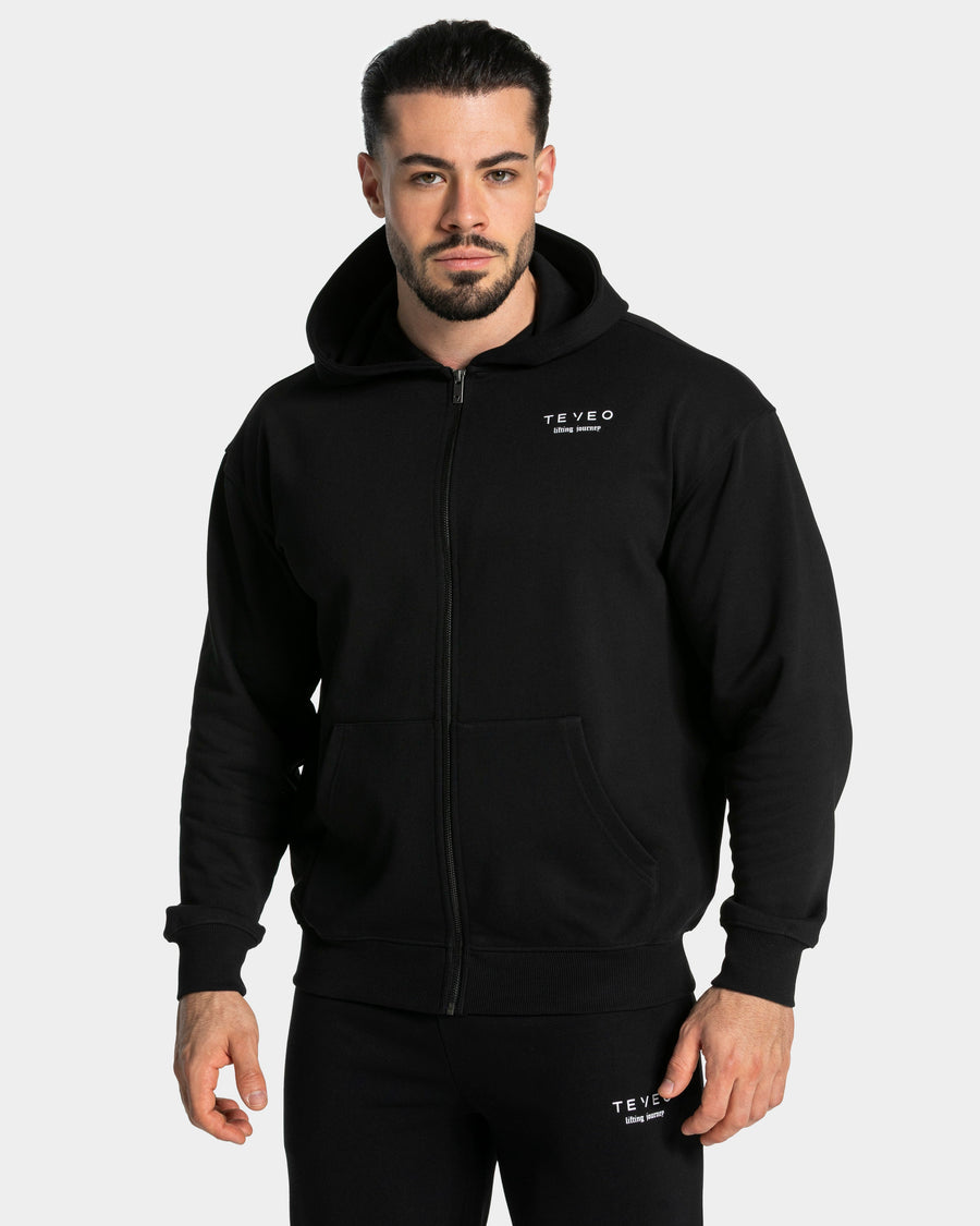 Sweat à capuche zippé Lifting Journey « noir »