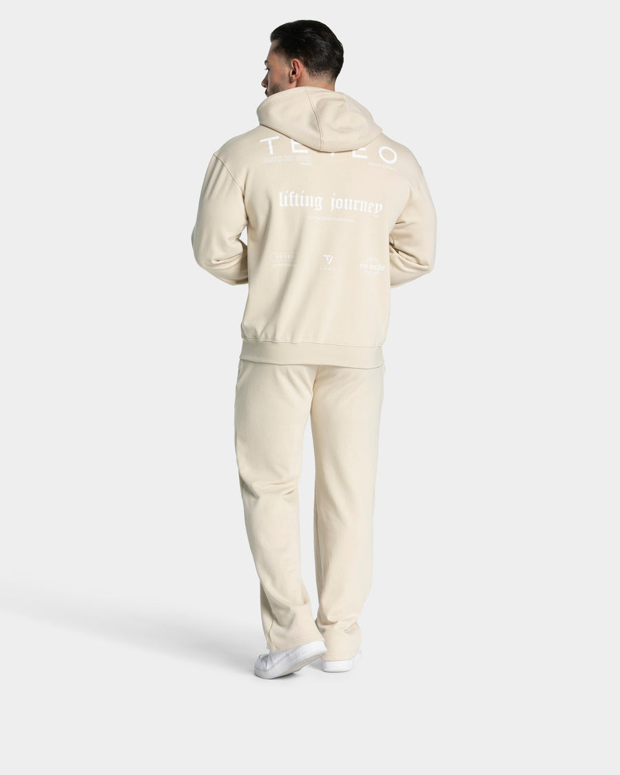 Sweat à capuche zippé Lifting Journey « Cream »
