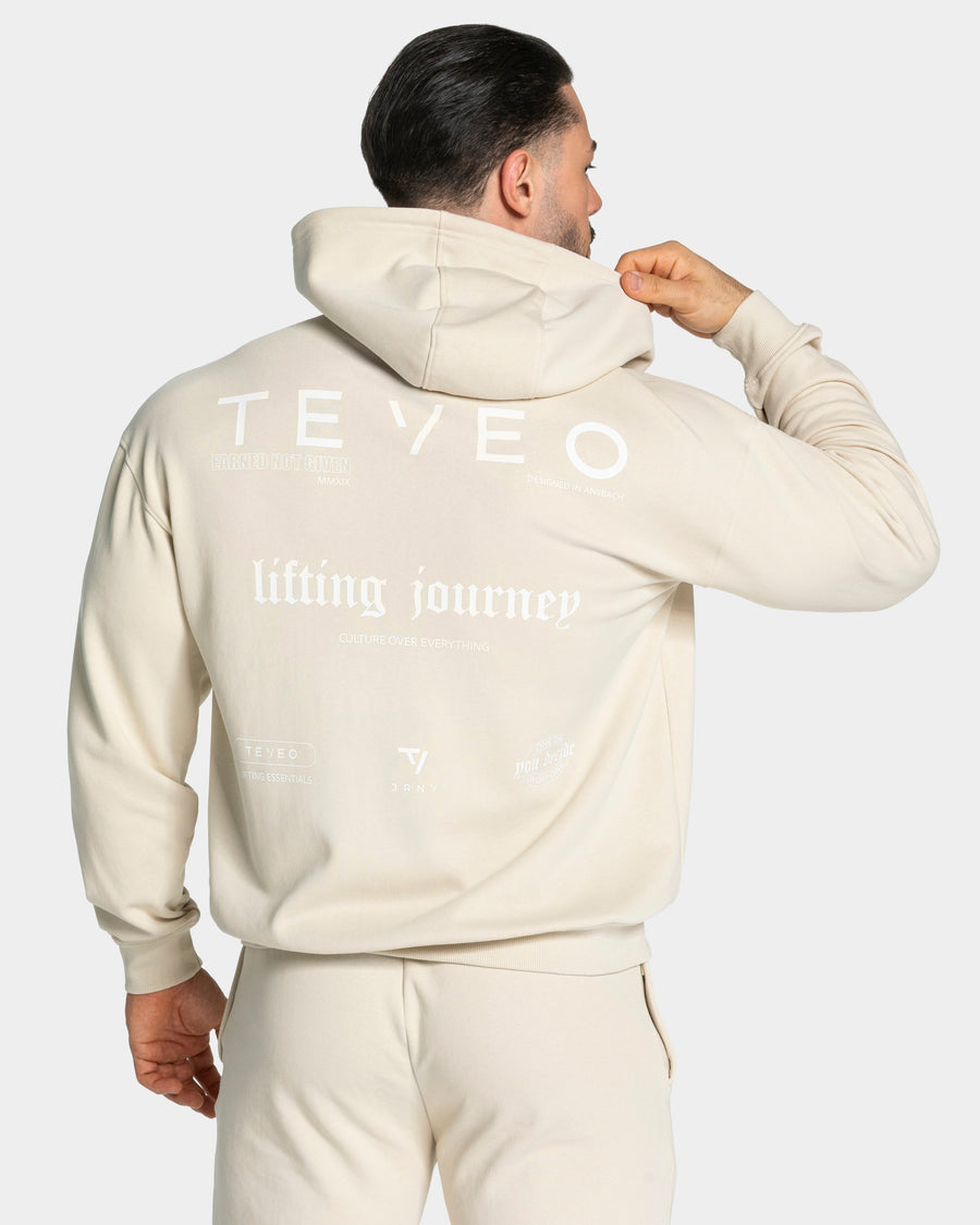 Sweat à capuche zippé Lifting Journey « Cream »
