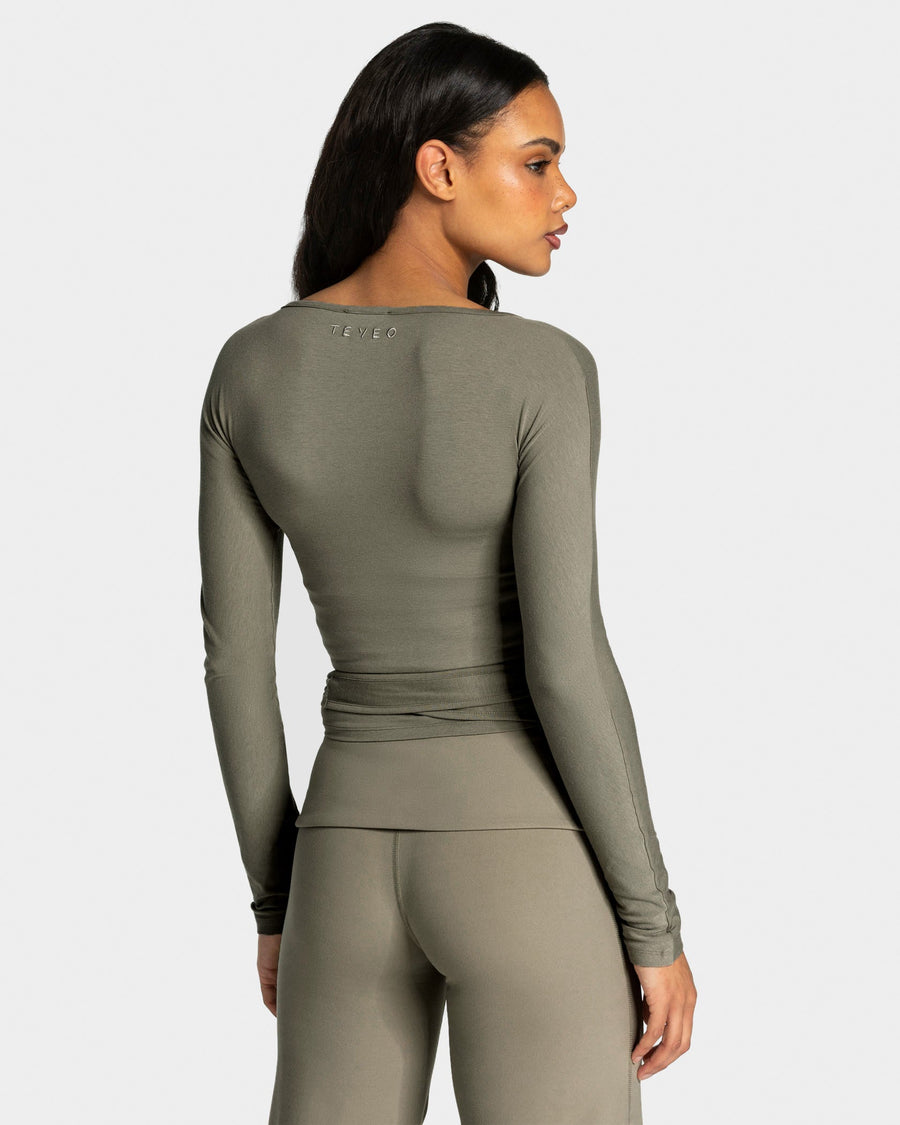 Haut à manches longues Mellow Wrapped « kaki »