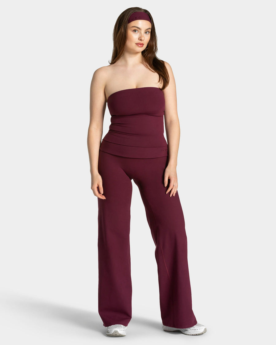 Haut Mellow Bandeau Long « prune »