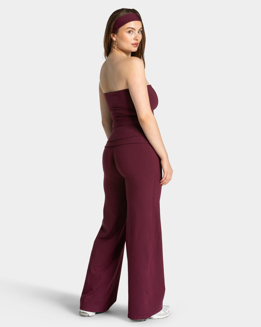 Haut Mellow Bandeau Long « prune »