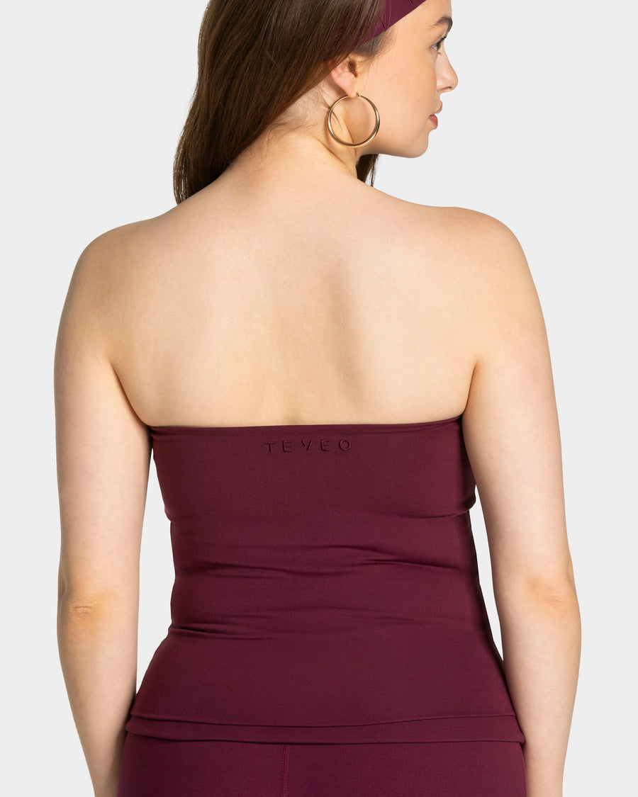 Haut Mellow Bandeau Long « prune »