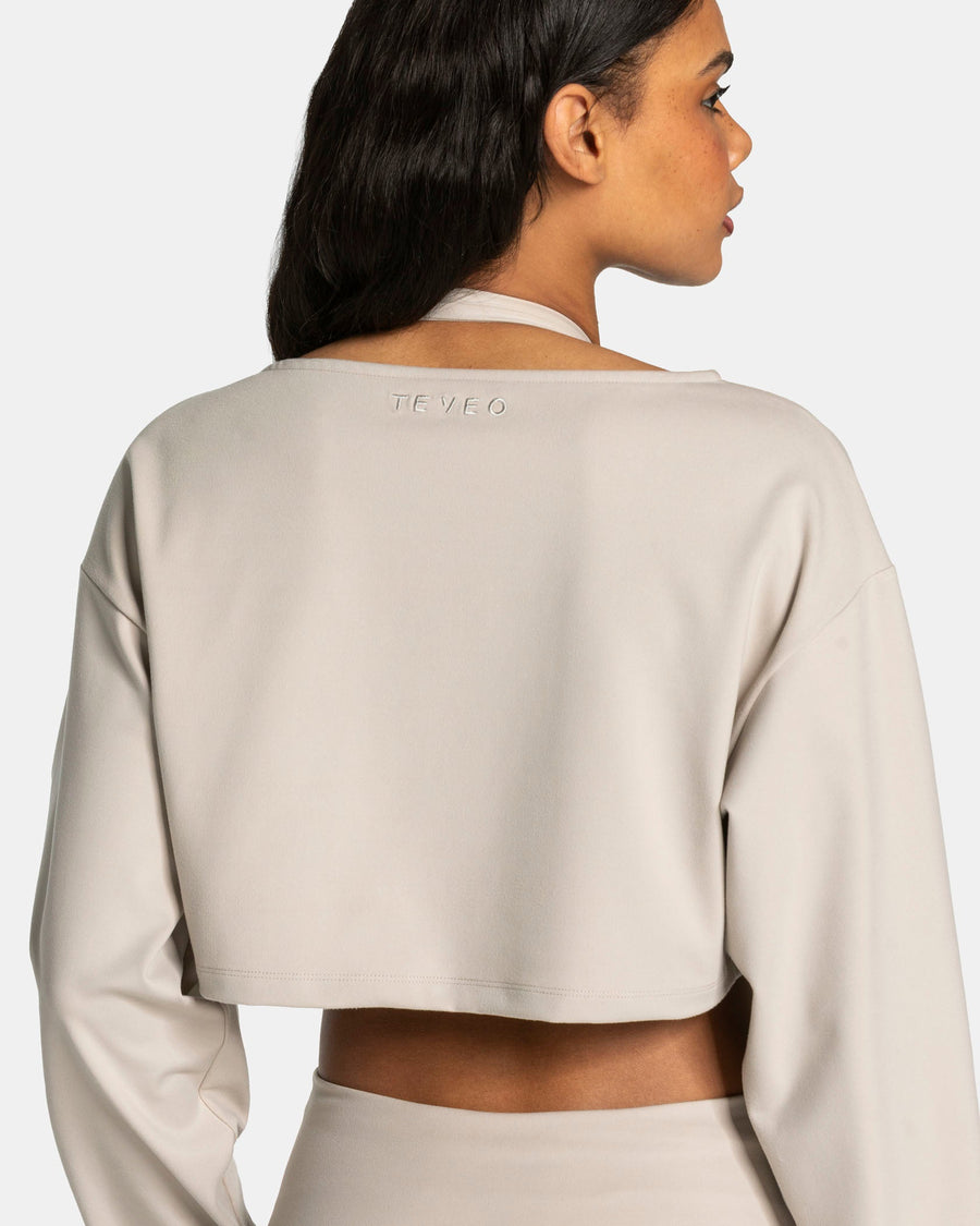 Haut court à manches longues Mellow « Cream »