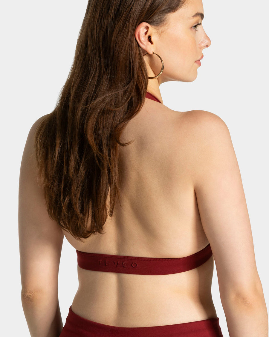 Brassière triangle Mellow Twisted « bordeaux »