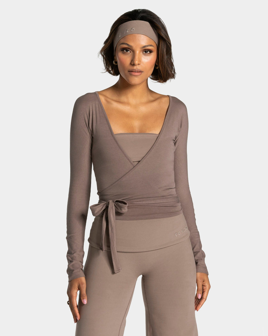 Haut à manches longues Mellow Wrapped « moka »