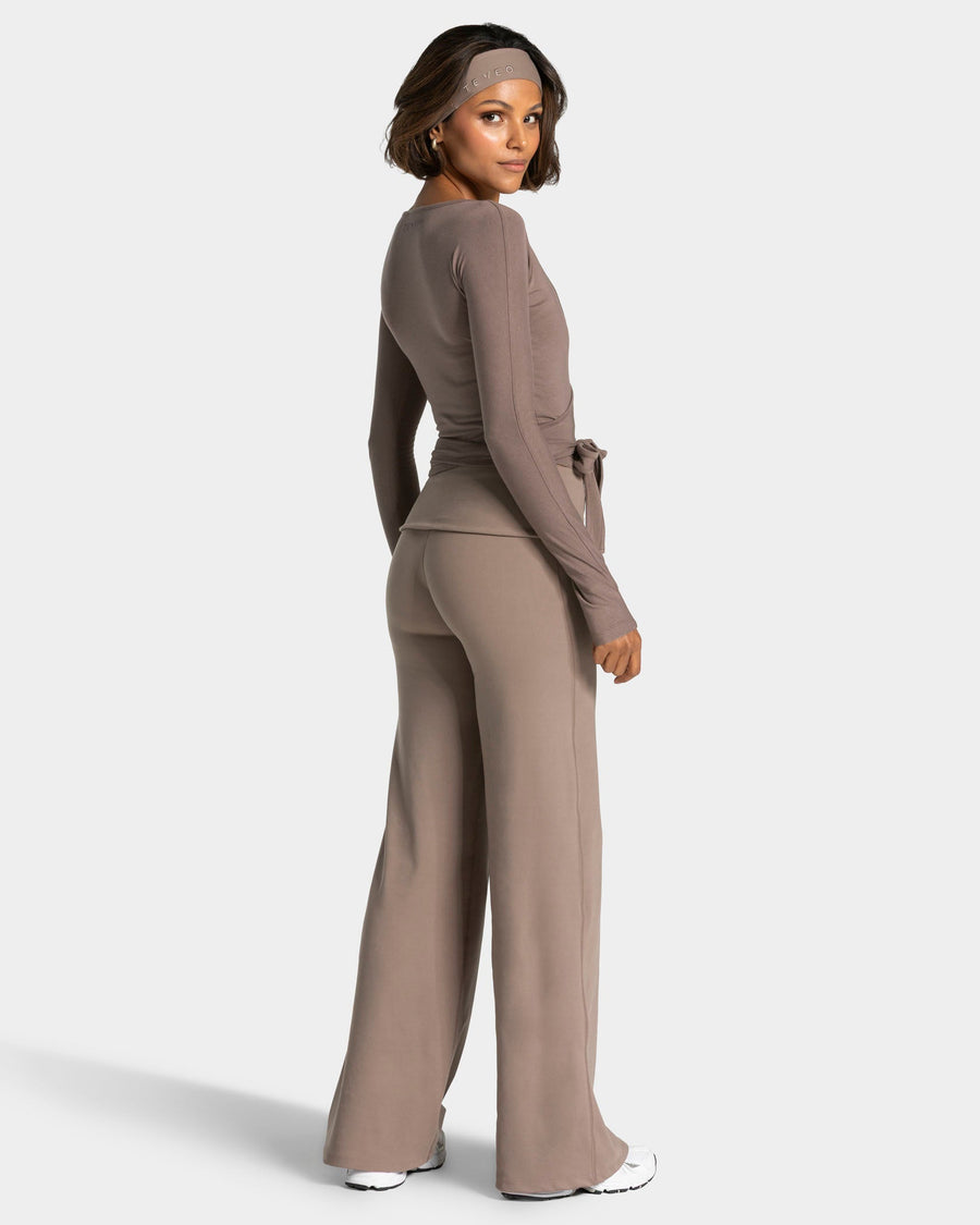 Haut à manches longues Mellow Wrapped « moka »
