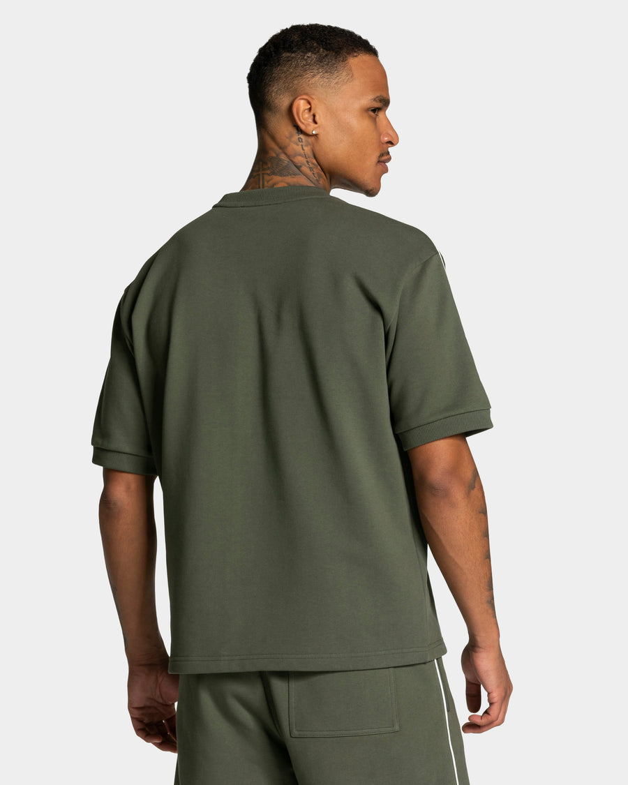T-shirt oversize Contrastline « kaki »