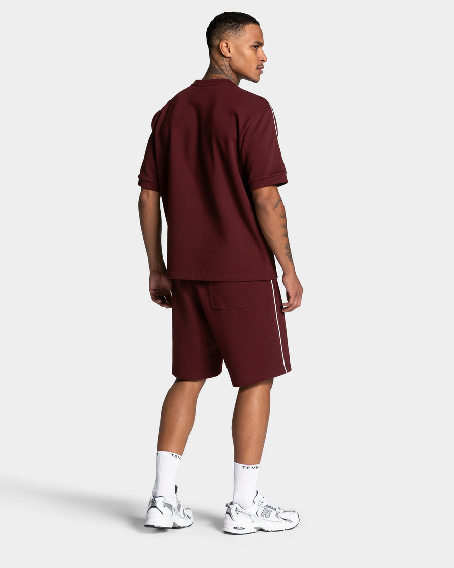 T-shirt oversize Contrastline « bordeaux »