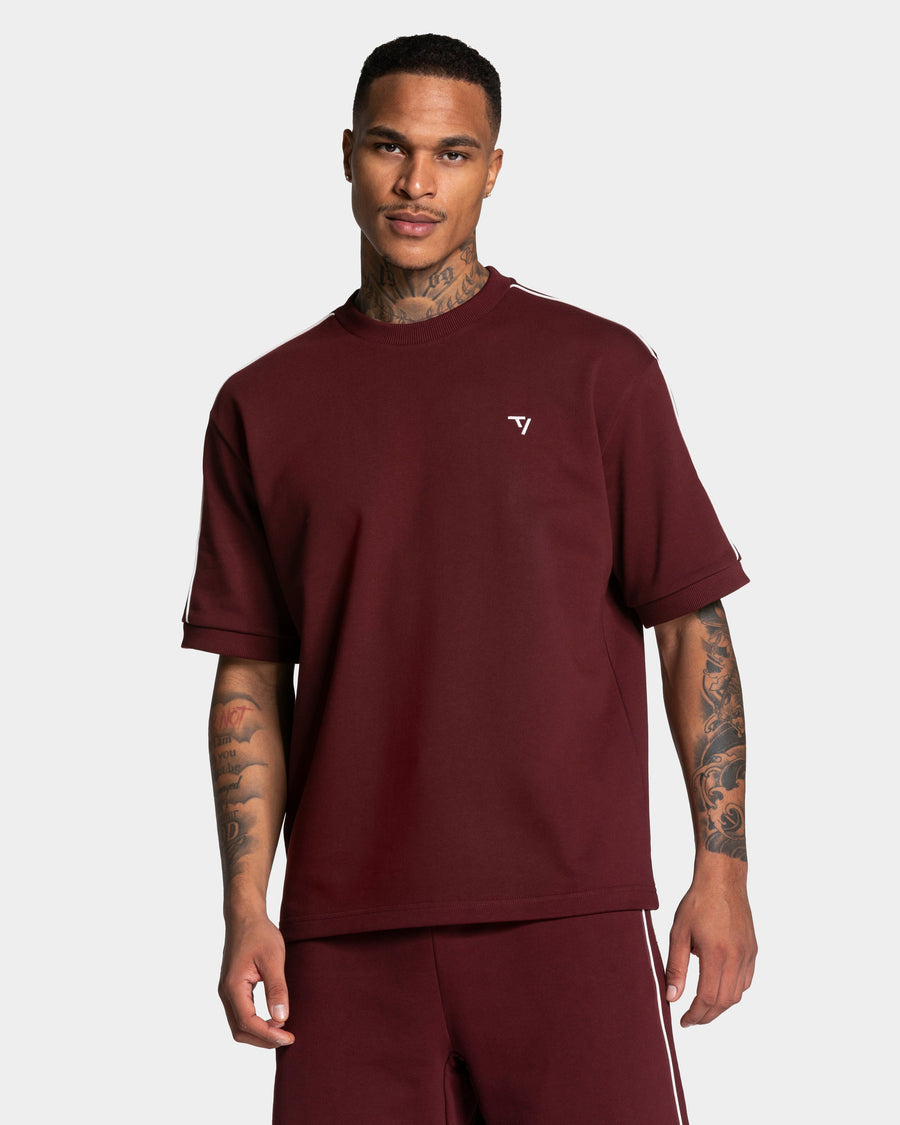 T-shirt oversize Contrastline « bordeaux »